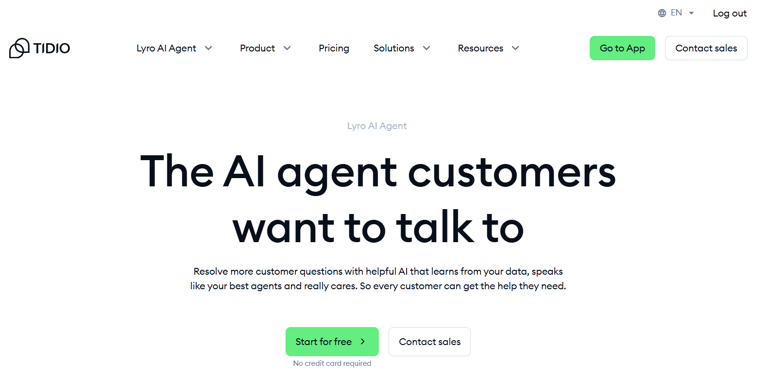 Tidio for AI customer service