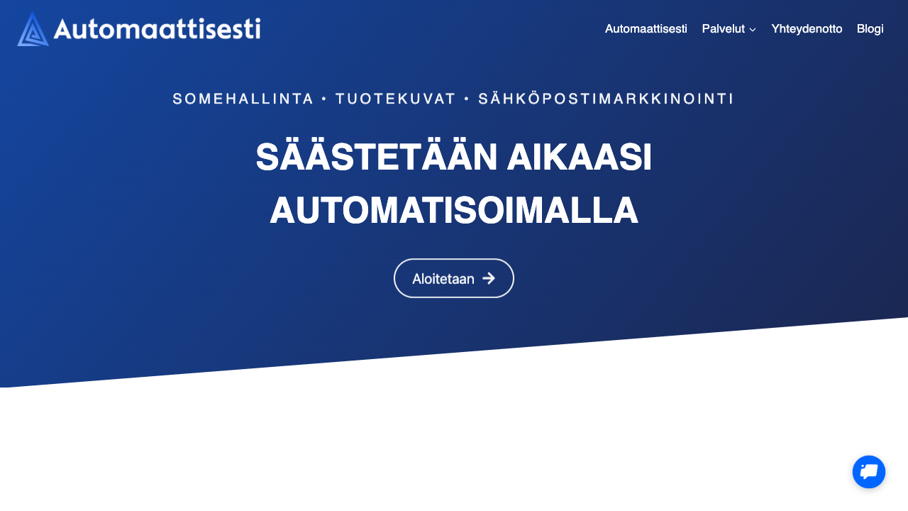 Automaattisesti — live chat example from Dashly