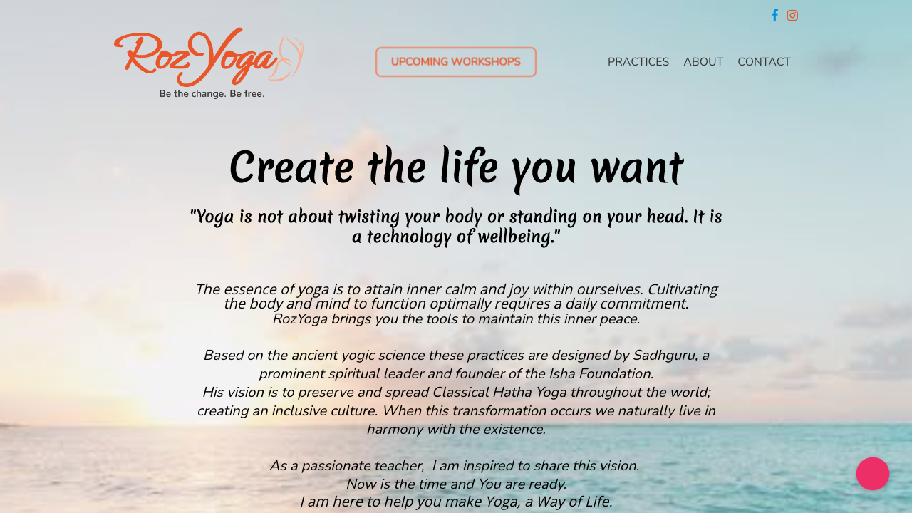 Roz Yoga — live chat example from Dashly