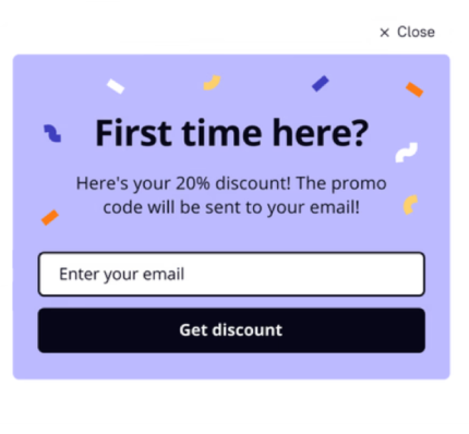 Engagement pop-up