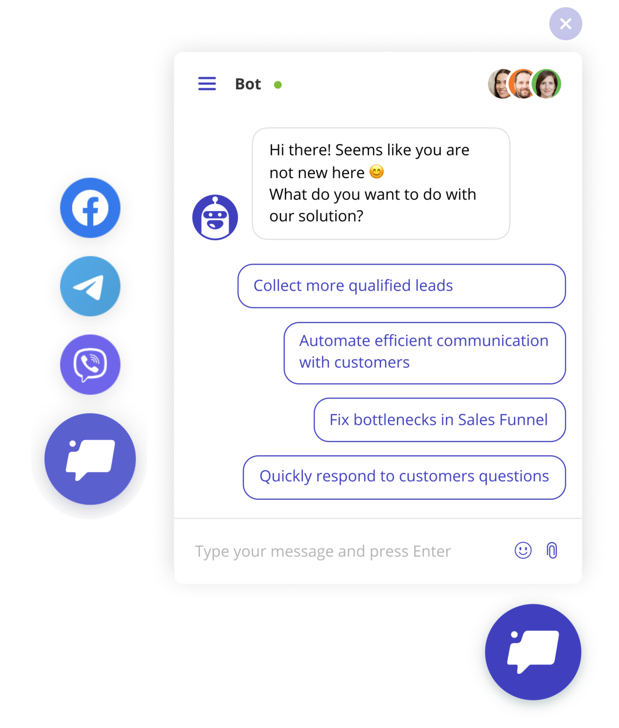 Sales chatbot example