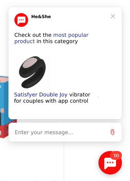 Product recommendation chatbot example