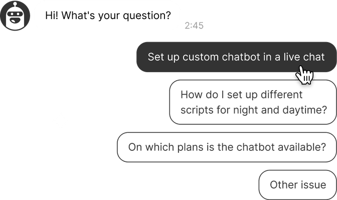 Answer user questions in the chat without agents