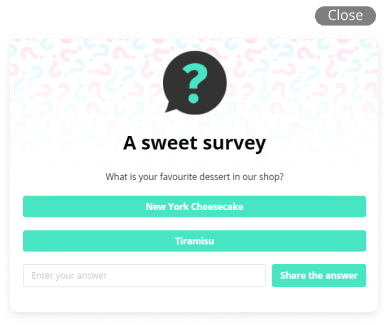 Survey popup