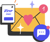Send a chat message, a pop-up form, or a chatbot