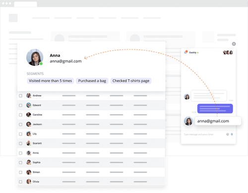 Automatically save the data in platform eCRM to identify new clients and deal with the existing ones